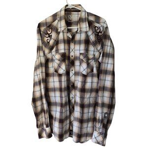 Wrangler Rock 47 Western Snap Shirt Men’s Large Tall